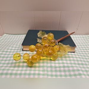 Vintage Yellow Lucite/plastic Grape Cluster Decor